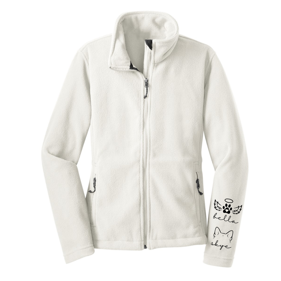 Dog Mom Fleece Jacket (Customizable)