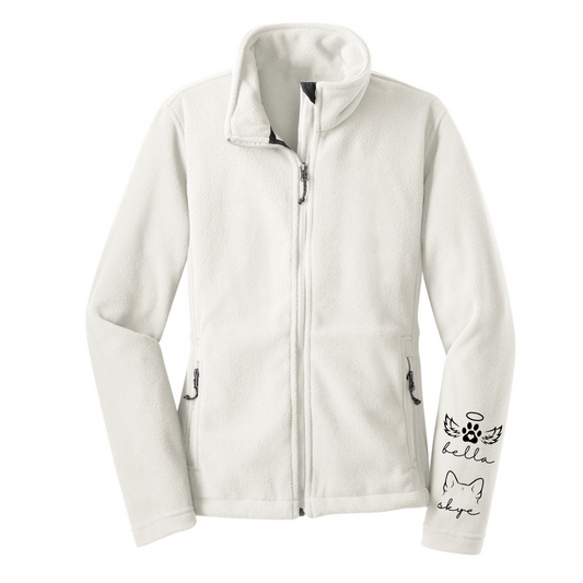 Dog Mom Fleece Jacket (Customizable)