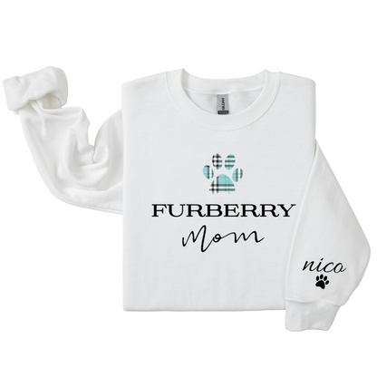Dog Mom Crewneck - Furberry (Blue) (Customizable)