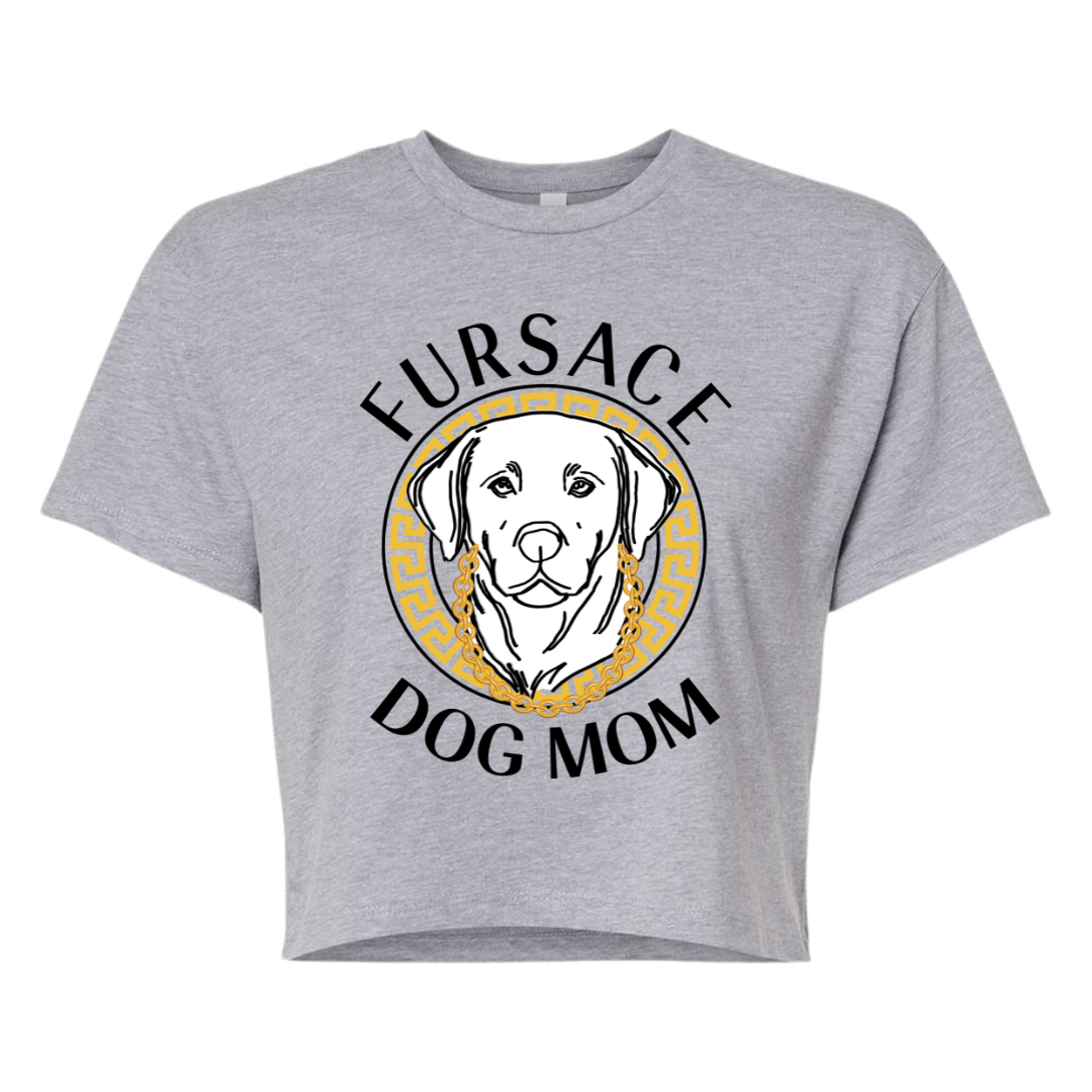 Crop Top Tee - Fursace Dog Mom