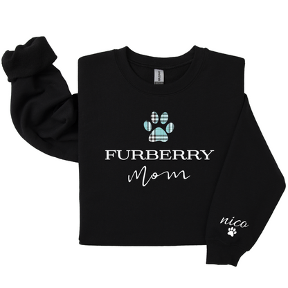 Dog Mom Crewneck - Furberry (Blue) (Customizable)